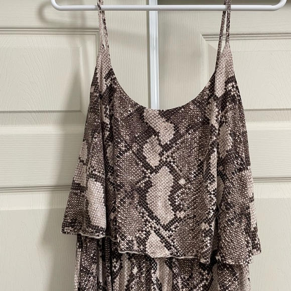 H&M Snakeskin Pattern Tiered Dress - L - Picture 2 of 4